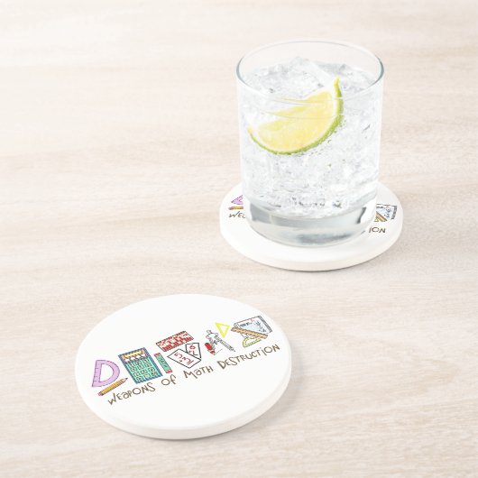 Wapens van vernietiging van Wiskunde Zandsteen Onderzetter (Zijkant)