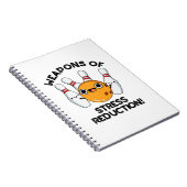 Wapens Voor Stressvermindering Funny Bowling Grap  Notitieboek (Rechterzijde)