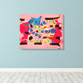 Wapenschild Abstract Canvas Print (Insitu (Houten vloer))