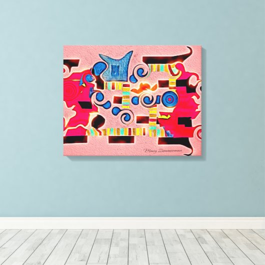 Wapenschild Abstract Canvas Print (Insitu (Houten vloer))