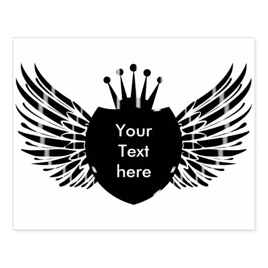  "wapenschild" Golden Wings Rubberstempel (Afrduk)