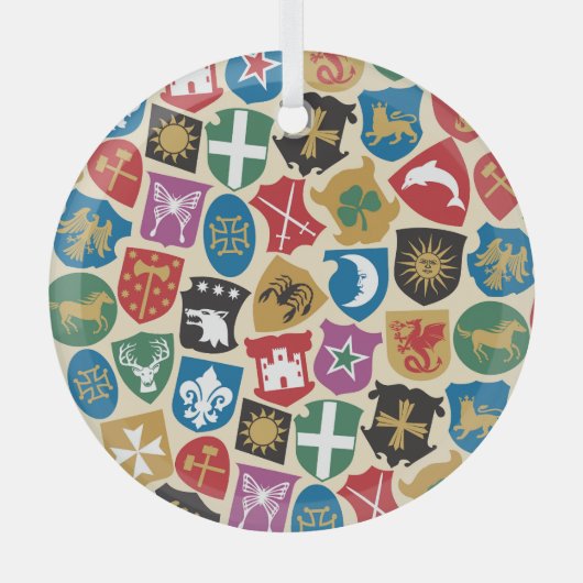 Wapenschild: Heraldische achtergrond. Glas Ornament (Voorkant)