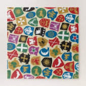 Wapenschild: Heraldische achtergrond. Legpuzzel (Horizontaal)