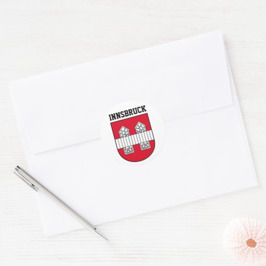 wapenschild Innsbruck - OOSTENRIJK Ronde Sticker (Envelop)
