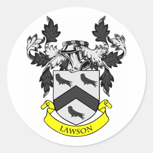 Wapenschild LAWSON Ronde Sticker (Voorkant)