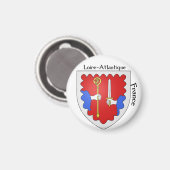 Wapenschild Loire, Frankrijk Magnet (Voorkant / Achterkant)