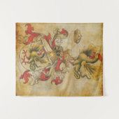 wapenschild op het perkament 5 wandkleed (Voorkant (horizontaal))