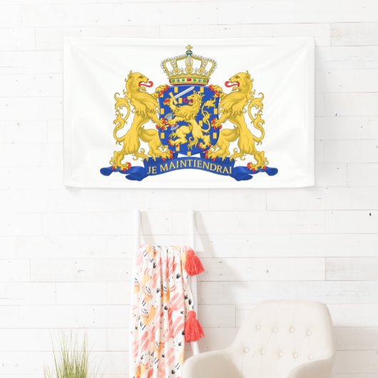 Wapenschild op Witte Bannrcnt Spandoek (Insitu)