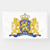 Wapenschild op Witte Bannrcnt Spandoek (Horizontaal)