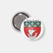 Wapenschild Parijs, Frankrijk Magnet (Voorkant / Achterkant)