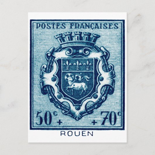  wapenschild Rouen, Frankrijk Briefkaart (Voorkant)