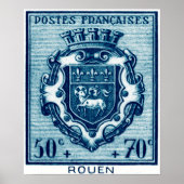  wapenschild Rouen, Frankrijk Poster (Voorkant)