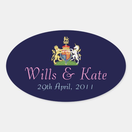 Wapenschild Royal Wedding Sticker (Voorkant)