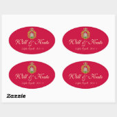 Wapenschild Royal Will & Kate Sticker (rood) (Vel)