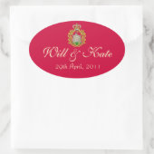 Wapenschild Royal Will & Kate Sticker (rood) (Tas)