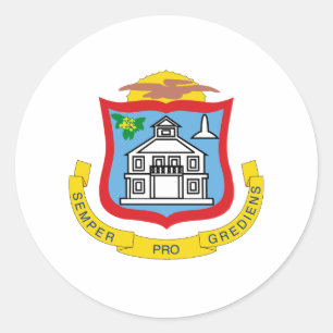 wapenschild Sint Maarteaner Ronde Sticker