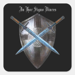 Wapenschild Sticker - In Hoc Signo Vinces