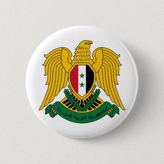 wapenschild syria ronde button 5,7 cm (Voorkant)