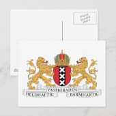 wapenschild van Amsterdam Briefkaart (Voorkant / Achterkant)