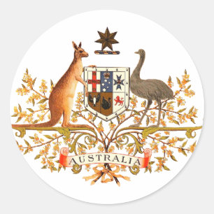 wapenschild van australië ronde sticker