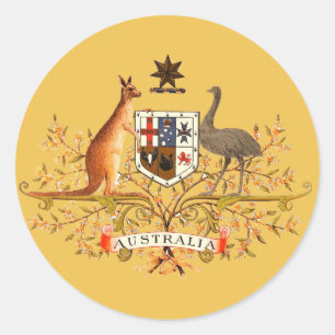 wapenschild van australië ronde sticker