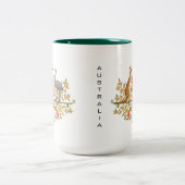 wapenschild van australië tweekleurige koffiemok (Center)