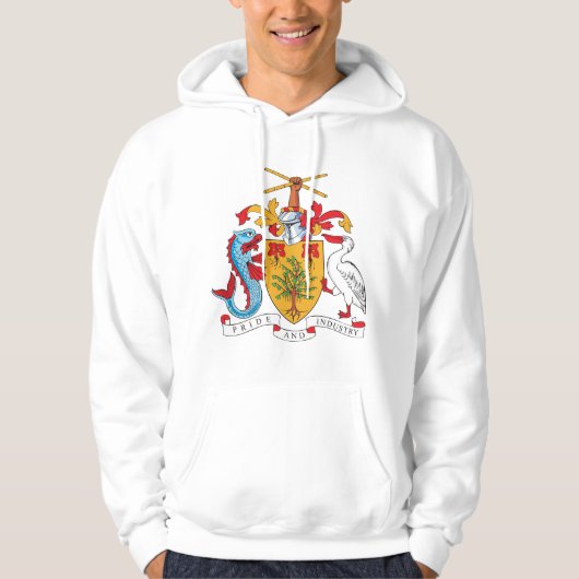 wapenschild van Barbados Hoodie (Voorkant)