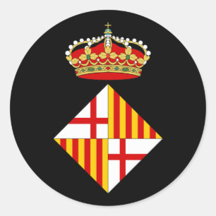 wapenschild van Barcelona Ronde Sticker