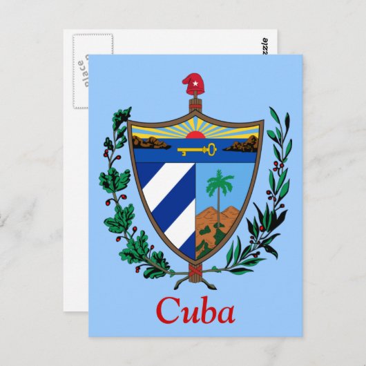 Wapenschild van Cuba Briefkaart (Voorkant / Achterkant)
