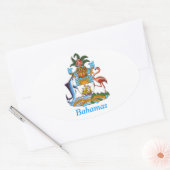 wapenschild van de Bahama's Ovale Sticker (Envelop)