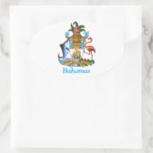 wapenschild van de Bahama's Ovale Sticker (Tas)