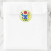 Wapenschild van de Cookeilanden Ronde Sticker (Tas)