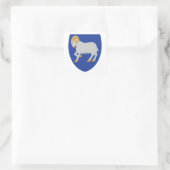 wapenschild van de Faeröer Vierkante Sticker (Tas)