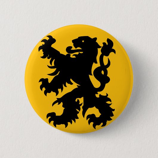 Wapenschild van de Vlaamse Leeuw Ronde Button 5,7 Cm (Voorkant)