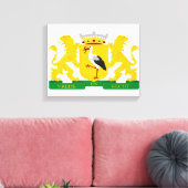 wapenschild van Den Haag, Nederland. Canvas Afdruk (Insitu (Woonkamer))