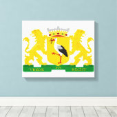 wapenschild van Den Haag, Nederland. Canvas Afdruk (Insitu (Houten vloer))