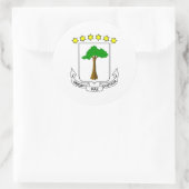 Wapenschild van Equatoriaal-Guinea Ronde Sticker (Tas)