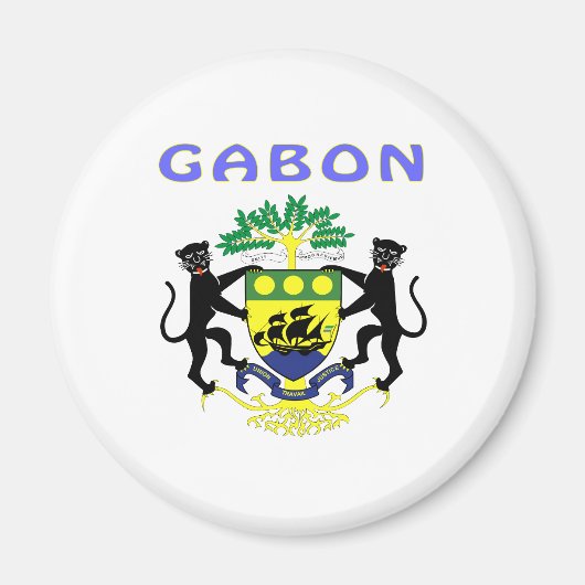 wapenschild van Gabon Magneet (Voorkant)