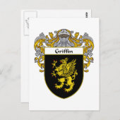Wapenschild van Griffin (Gemanteld) Briefkaart (Voorkant / Achterkant)