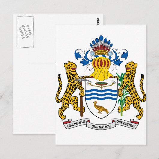 wapenschild van Guyana Briefkaart (Voorkant / Achterkant)