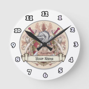 Wapenschild van het geslacht Red Knight Achternaam Ronde Klok