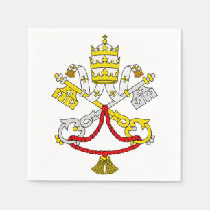 Wapenschild van het Vaticaan Premium Fine Art Embl Servet