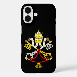 Wapenschild van het Vaticaan Premium Kunst Embleem iPhone 16 Hoesje