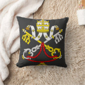 Wapenschild van het Vaticaan Premium Kunst Embleem Kussen (Deken)
