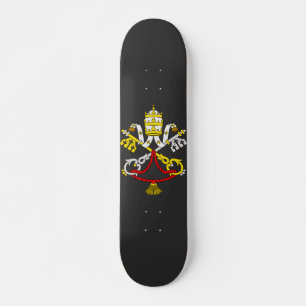 Wapenschild van het Vaticaan Premium Kunst Embleem Persoonlijk Skateboard