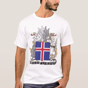 Wapenschild van IJsland Mythologische Bewakers Kun T-shirt