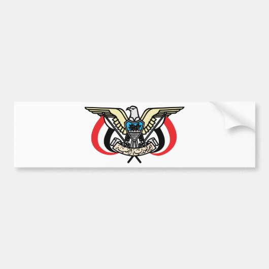 wapenschild van Jemen Bumpersticker (Voorkant)
