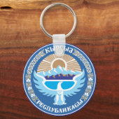 wapenschild van Kirgizië Sleutelhanger (Voorkant)