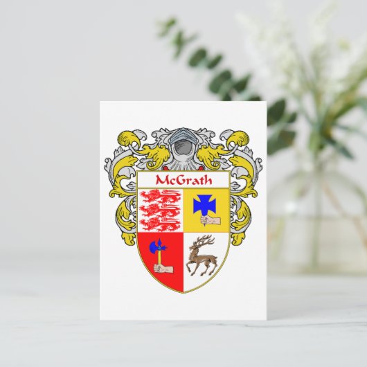 Wapenschild van McGrath (gemanteld) Briefkaart (Staand voorkant)