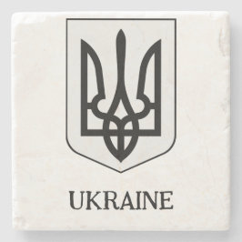 Wapenschild van Oekraïne in minimalistische kunst Stenen Onderzetter